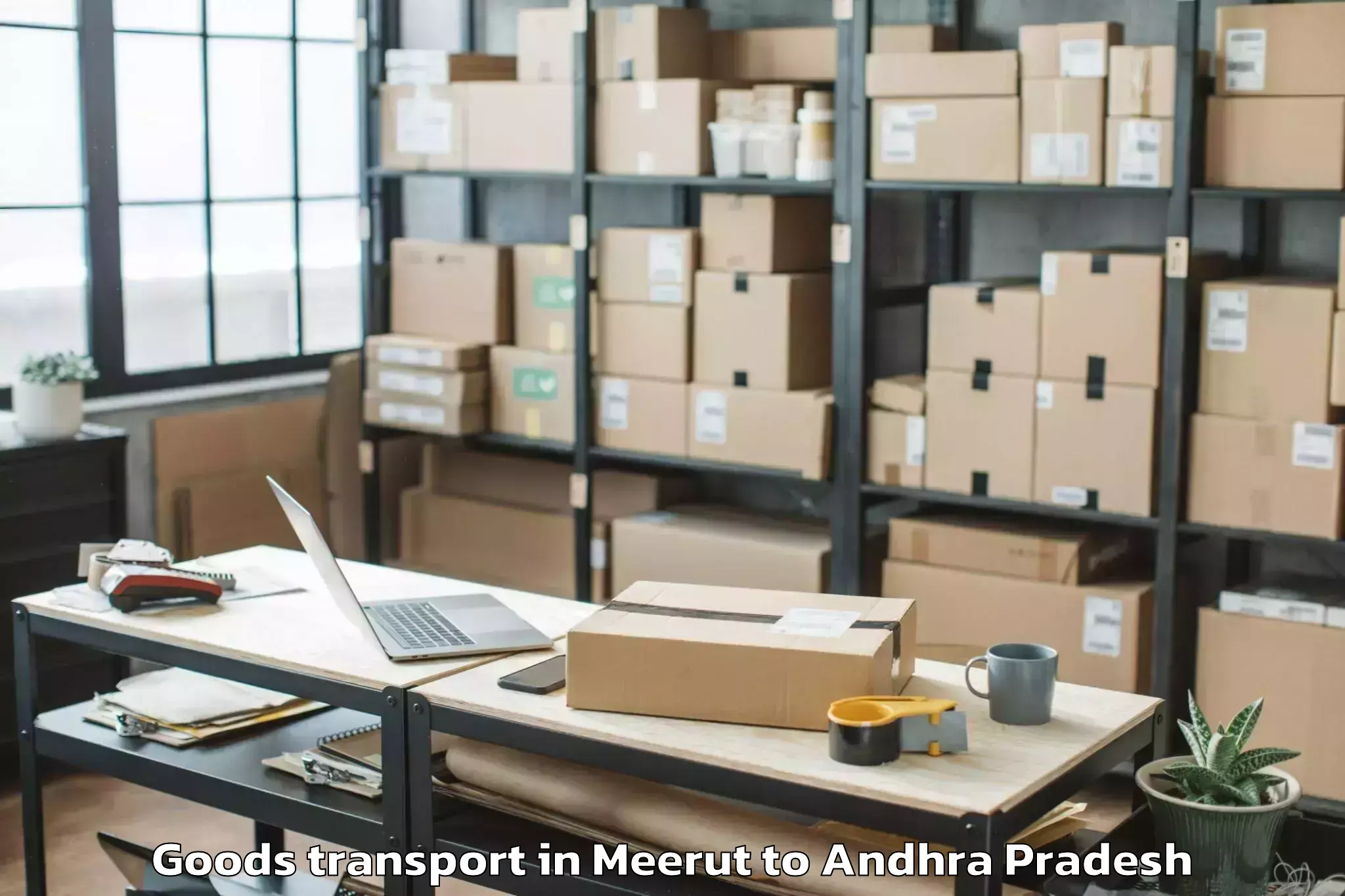 Book Your Meerut to Pedakurapadu Goods Transport Today